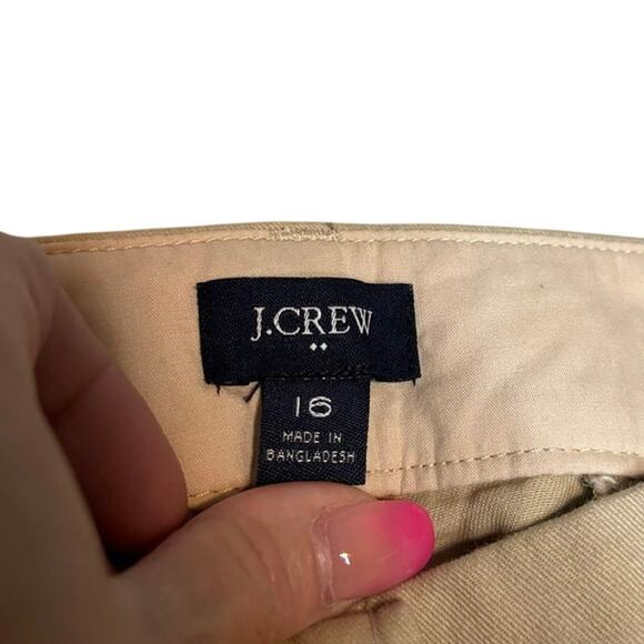 J.Crew City Fit Light Khaki Chino Shorts Size 16 NWT 7” Inseam Casual - Picture 3 of 5